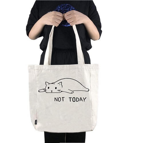 Canvas Tote Bag with 3 Inner Pocket Cotton Heavy Duty Gusseted Shopping Bag for Weekend Overnight School Book
